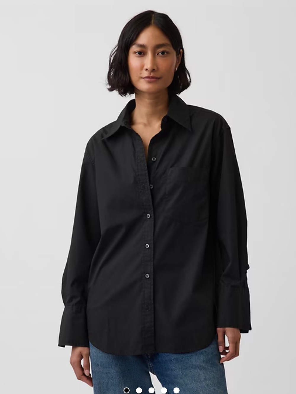 Organic Cotton Poplin Big Shirt MEDIUM - Picture 2 of 8